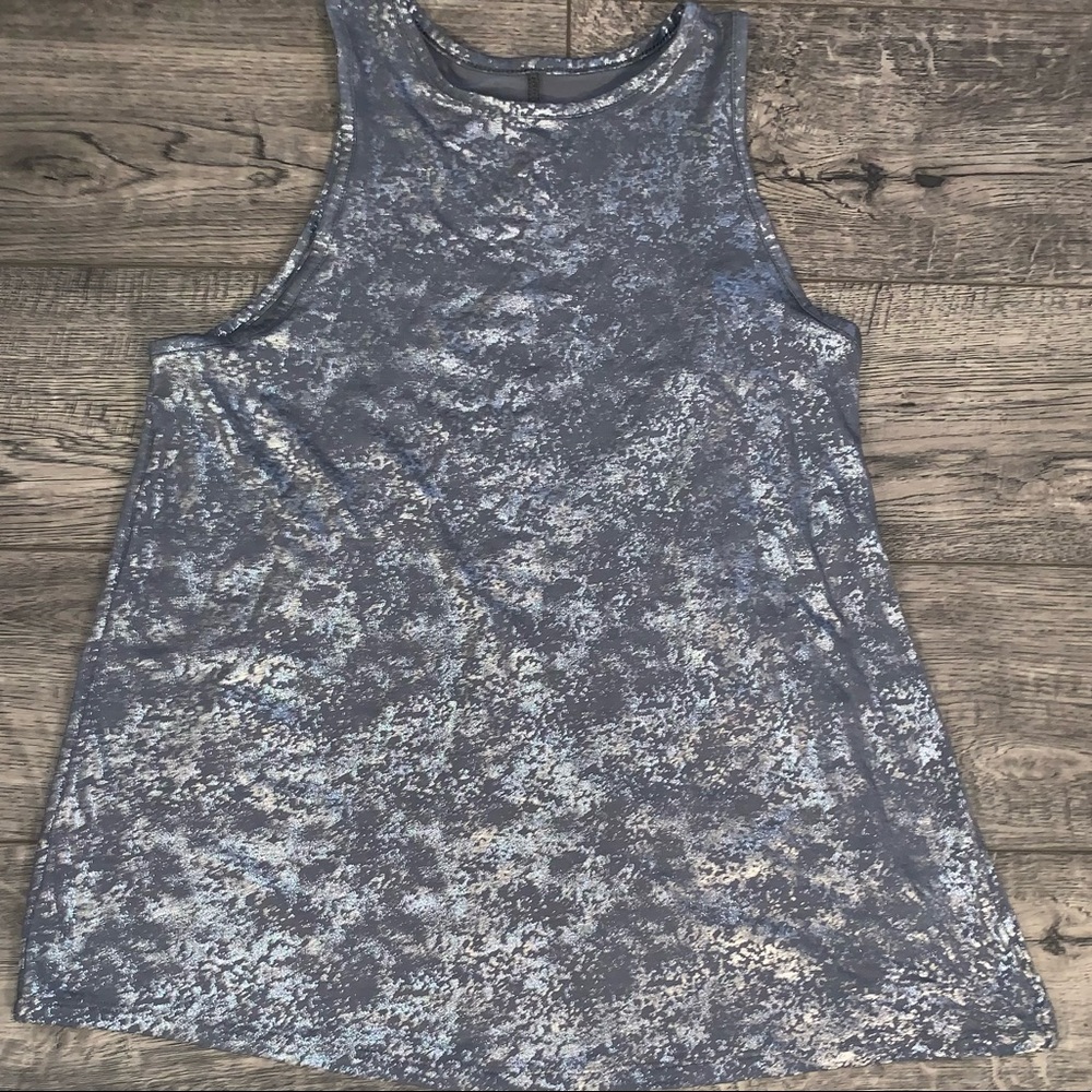 All In Motion Oversized Gray&Metallic Workout Tank